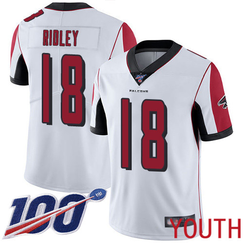 Atlanta Falcons Limited White Youth Calvin Ridley Road Jersey NFL Football 18 100th Season Vapor Untouchable